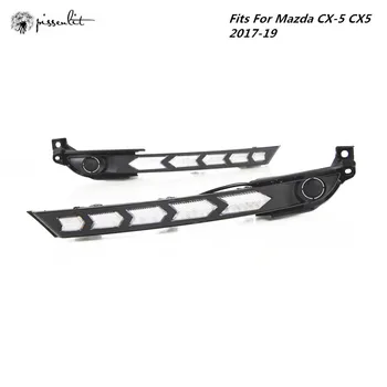 

For Mazda CX-5 CX5 2017-19 car accessories 12V LED Daytime Running Light Daylight Fog light Dynamic Turn Signal Function LED