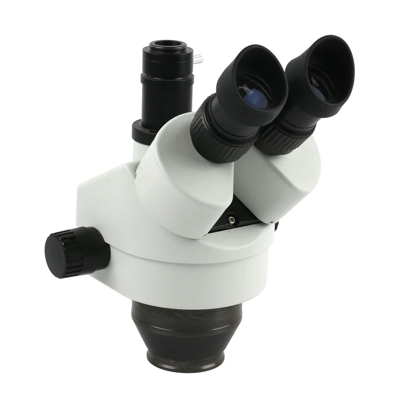  7X-45X Zoom Simul-Focal Trinocular Microscopio Stereo Microscope Head WF10X/20 Eyepiece Lens For PC