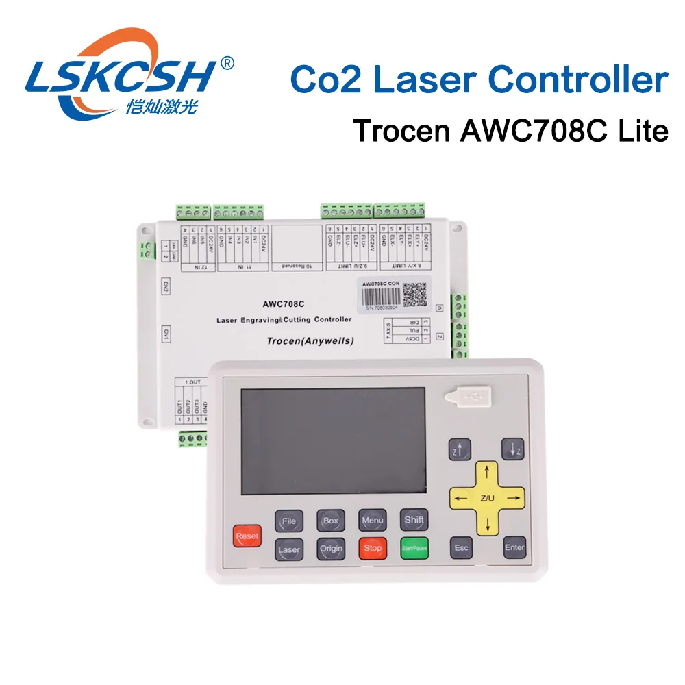 Trocen Anywells AWC708C LITE Co2 лазерный контроллер системы платы для лазерной резки гравировальный станок резак гравер