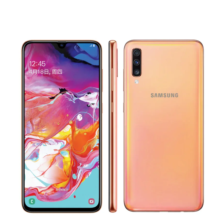 Мобильный телефон samsung Galaxy A70 A705FN/DS, 6 ГБ, 128 ГБ, Snapdragon 675, две sim-карты, 6,7 дюйма, 32 МП, тройная камера, 4G, телефон