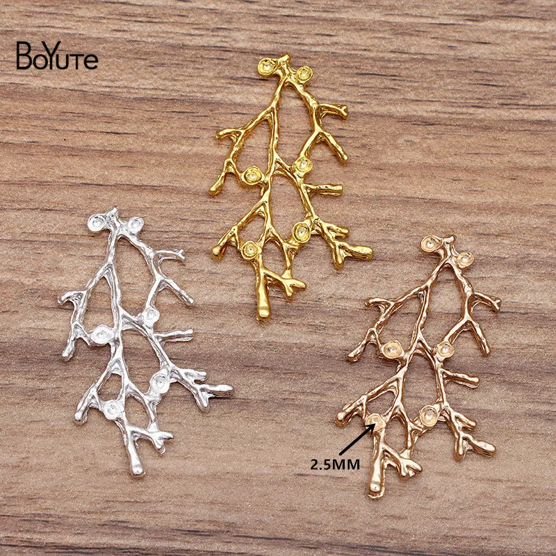 Size- 47x28MM BoYuTe с фабрики(20 шт./лот) цветок ветка дерева металлический сплав материалы Diy украшения для волос аксессуары - Цвет: Size- 47x28MM