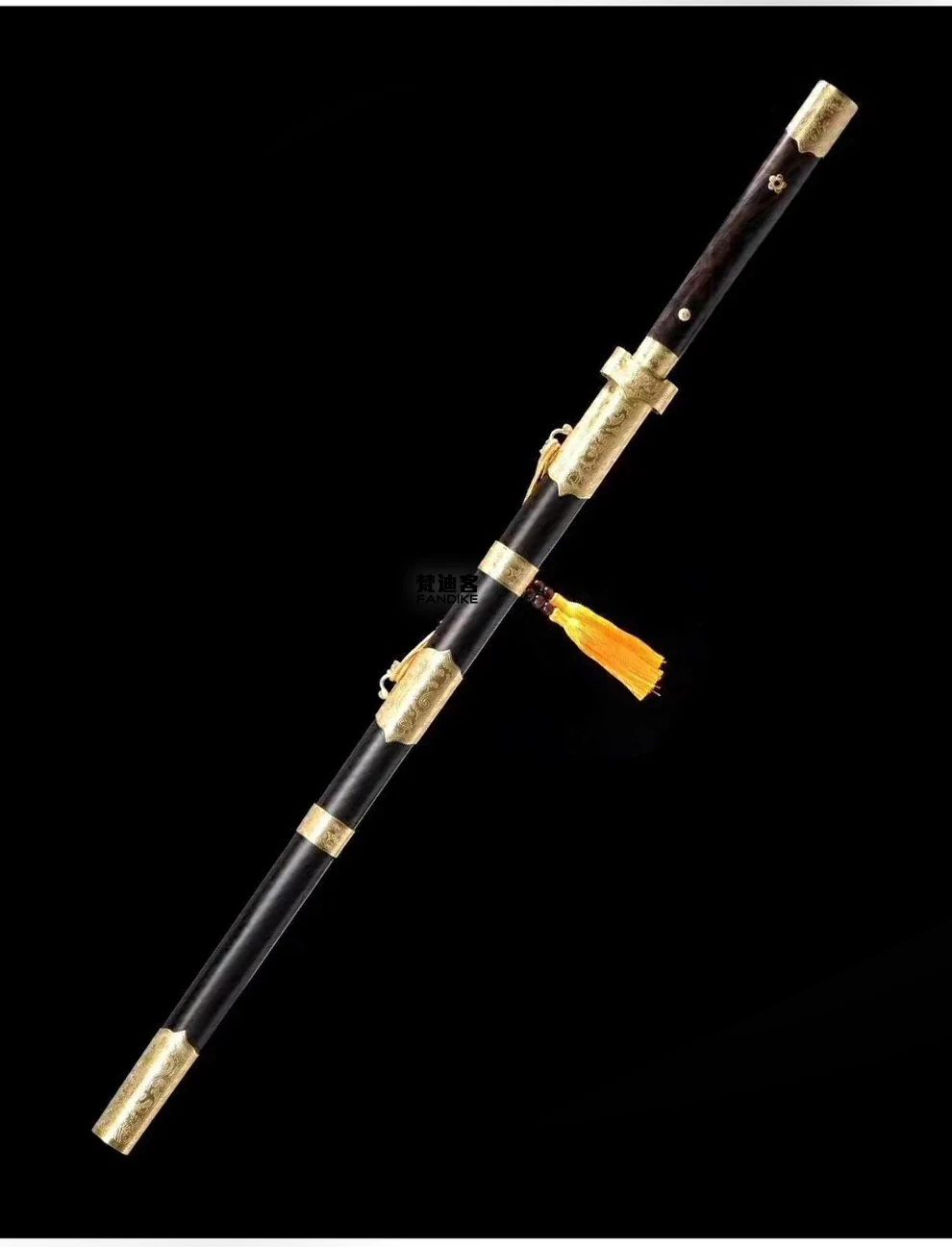 Quality Folded Steel Chinese Sword Tang Dynasty Dao Copper fittings Long straight knife Very Sharp Four-sided fluted sword