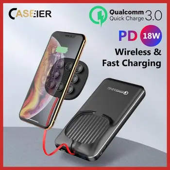 

CASEIER 10W Fast Charging Wireless Charger For iPhone Plug-in 18 PD Fast Charging Portable Charger with Suction Cup For Xiaomi