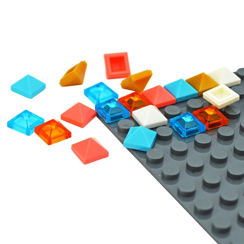 MOC 조립 입자 22388 1x1 4면 슬로프 볼록 피라미드 호환 브랜드 빌딩 블록 부품 DIY 교육 완구