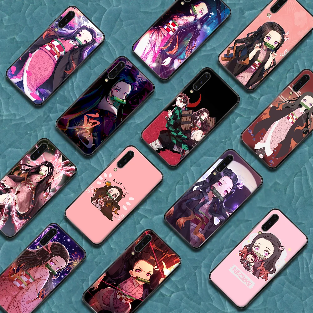 Demon Slayer Kamado Nezuko Anime Phone Case Cover For Samsung Galaxy A7 8 10 20 20e 21 30 30S 31 41 50 50S 51 70 71 91 black | Мобильные