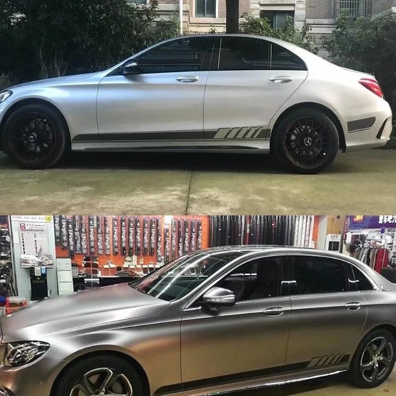 Автомобильная наклейка гоночная полоса боковая Наклейка на тело тяга цветок черный