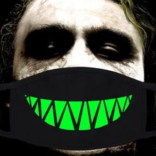 1 шт., модная светящаяся маска унисекс, противопылевая маска для рта, светится в темноте, хлопковая маска для лица, для улицы, для верховой езды, аксессуары для одежды