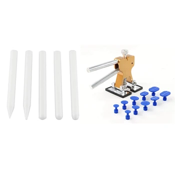 

5Pcs/Set Knock Down Tap Down Tools White Nylon Pen Knock Down Tool with Dent Removal Dent Puller Tabs Suction Cup