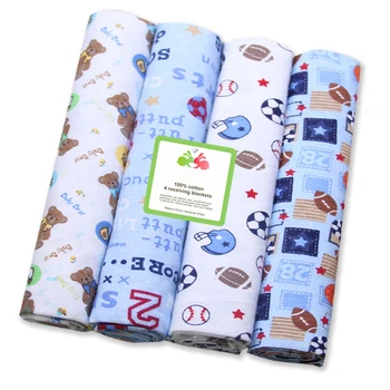 

Muslin Flannel Baby Covering Cloths Soft Newborns Blankets Baby Blankets Newborn Muslin Diapers Baby Swaddle 4Pcs / Lot Cotton