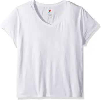 

2020 Women X-Temp Short Sleeve V-Neck Tee with FreshIQ Short Casual Cotton O-Neck