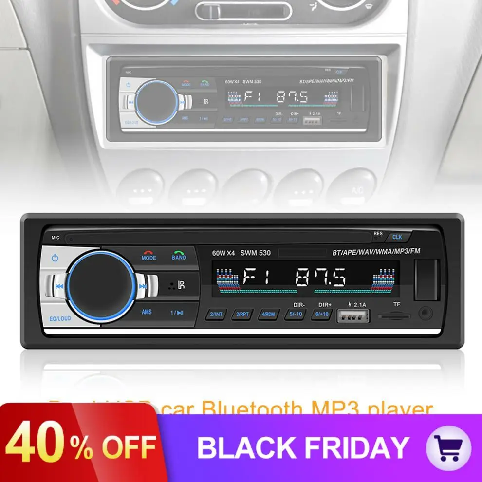 12 в 1 DIN в-dash Bluetooth стерео fm-радио MP3 аудио плеер Поддержка Hands-free Звонки Aux вход SD TF двойной USB MP3 MMC