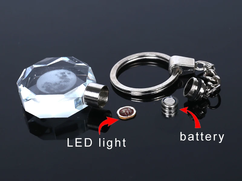 

IVYYE Key Chains Accessorie Battery and LED Light of Keychain Keyring