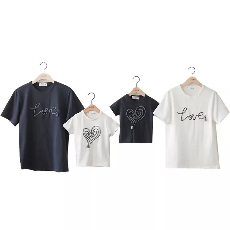 Grey t-shirt Одежда «Мама и я»; одинаковые комплекты для семьи; футболка для мамы и дочки, папы и сына; одежда для мамы и папы; платья для мамы и дочки - Цвет: Grey t-shirt