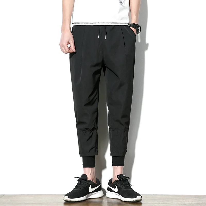 

2020 Spring Main Push Large Size Japanese-style White Walls jia er jian Elastic Waist 9 Pants HK33 S-5x