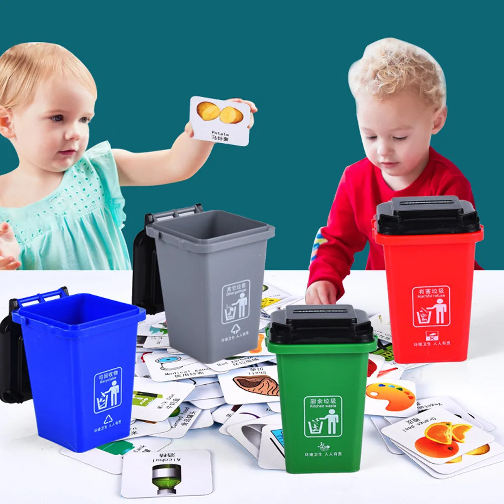 Educational Toys For Children Early Learning Garbage Classification Puzzle Game For Kids Table Game Teaching Materials Dropship