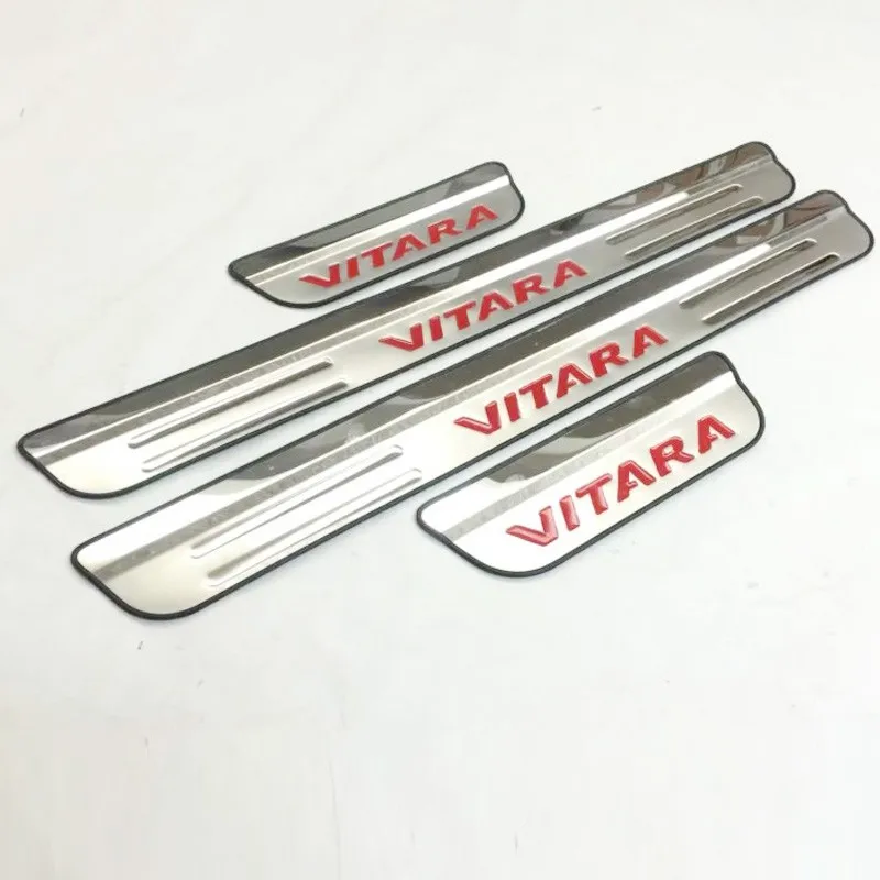 

threshold pedal Welcome Vitara 2017 2016 2015 car styling accessories 4-piece stainless steel door sill