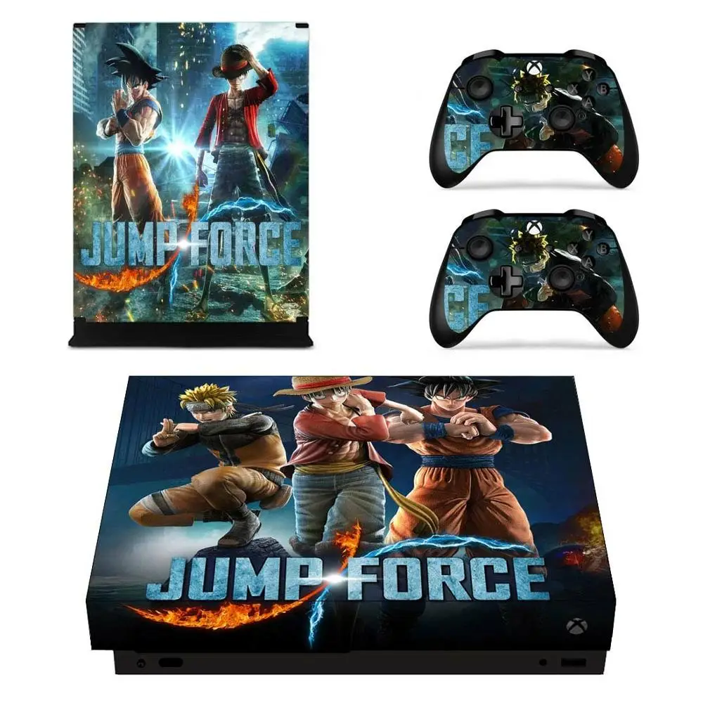 YSX1X2075 Jump Force Полный чехол для игры кожная консоль и наклейка на контроллер для Xbox One X консоль+ наклейка для контроллера - Цвет: YSX1X2075