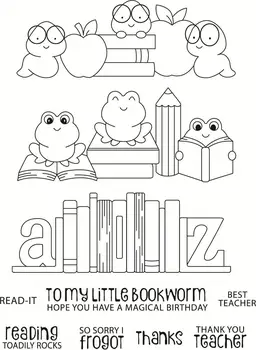 

11x16 Little animals reading Transparent Clear Stamps Silicone Seals for DIY scrapbooking photo album Card Making