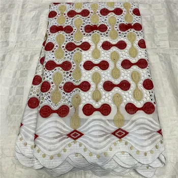 

5 Y Swiss lace fabric 2020 heavy beaded embroidery African lace fabrics 100% cotton fabric Swiss voile lace in Switzerland 4L822