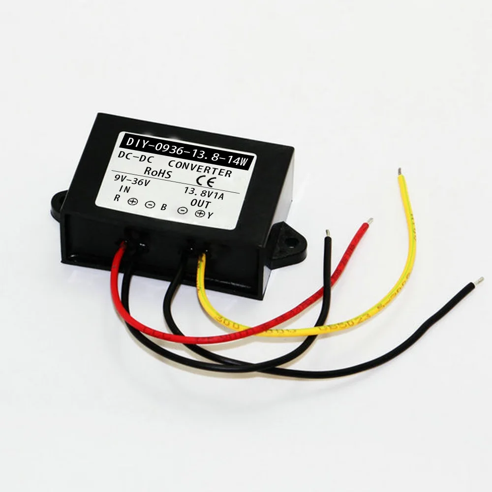 12 V-24 V до 13,8 V автоматический подъем понижающий постоянного/переменного тока, Мощность преобразователь 9-36V до 13,8 V 28A Макс шаг вверх/вниз модуль Напряжение регулятор CE по ограничению на использование опасных материалов в производстве - Цвет: 9V-36V TO 13.8V 14W