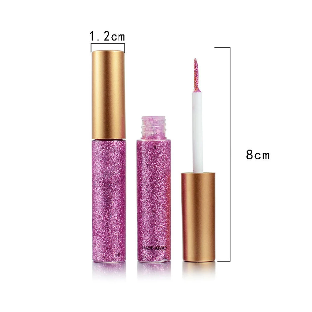 10pcs/set Glitter Shimmer Liquid Eyeliner Long Lasting Waterproof Sweat-proof Eye Liner Makeup Cosmetics