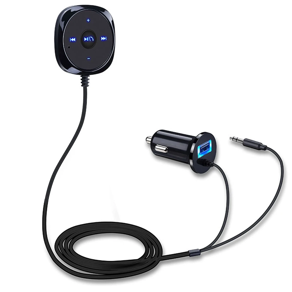 Автомобильный комплект громкой связи с Bluetooth, mp3-плеер 3,5 мм, AUX аудио музыкальный ресивер, адаптер для MP3-плеера с магнитной основой