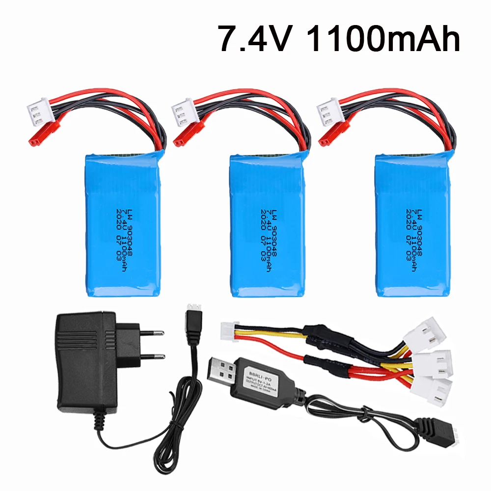 Литий-полимерный аккумулятор для Wltoys A949 A959 A969 A979 K929car 7 4 В 1100 мАч 25c запчасти