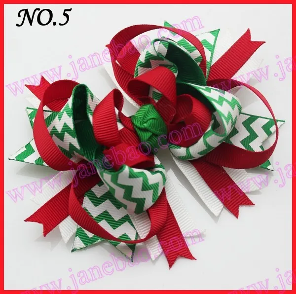 500 шт 4,5 ''шеврон волосы банты девушки банты из бутика фанки слоистых Hairbows бутик фанки лук