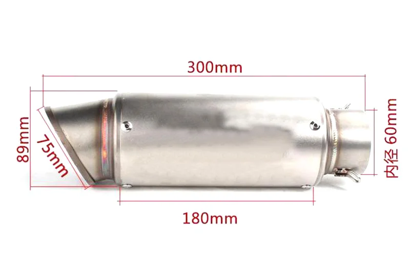 Универсальный 51 мм 60 мм выхлопная труба мотоцикла подходит для проекта глушитель выхлопной трубы из углеродного волокна с наклейкой лазерного логотипа