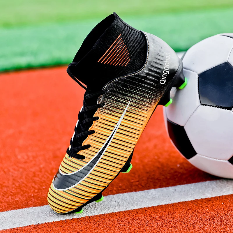 Men's Soccer Boots Turf Hightop TF Football Shoes Professional Outdoor Indoor Sports Sneaker 