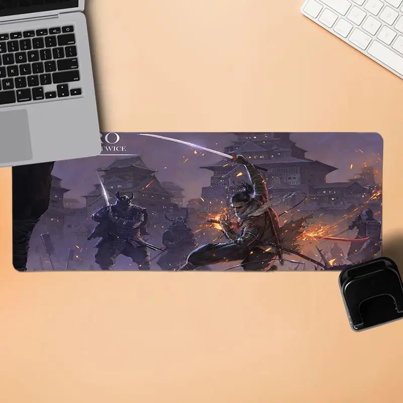 BBTHBDNBY напечатанный SEKIRO Shadows Die дважды Комфортный коврик для мыши игровой коврик для мыши резиновый ПК компьютерный игровой коврик для мыши - Цвет: Lock Edge 30x80cm