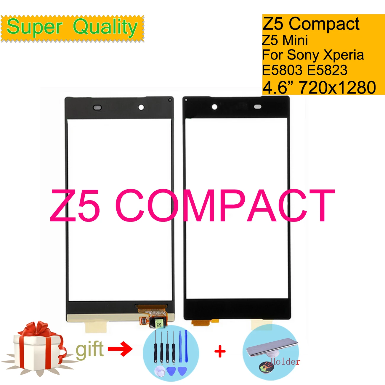 Сенсорный экран для Sony Xperia Z5 Compact E5803 E5823 сенсорный экран дигитайзер Переднее стекло Z5 мини сенсорная панель сенсорная линза без ЖК-дисплея