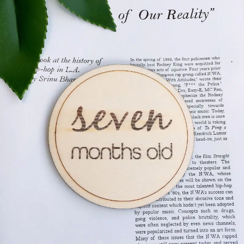 12 шт./компл. детская ежемесячная веха деревянная карточка Младенцы фотографии реквизит Дети новорожденный Душ Подарки C90B
