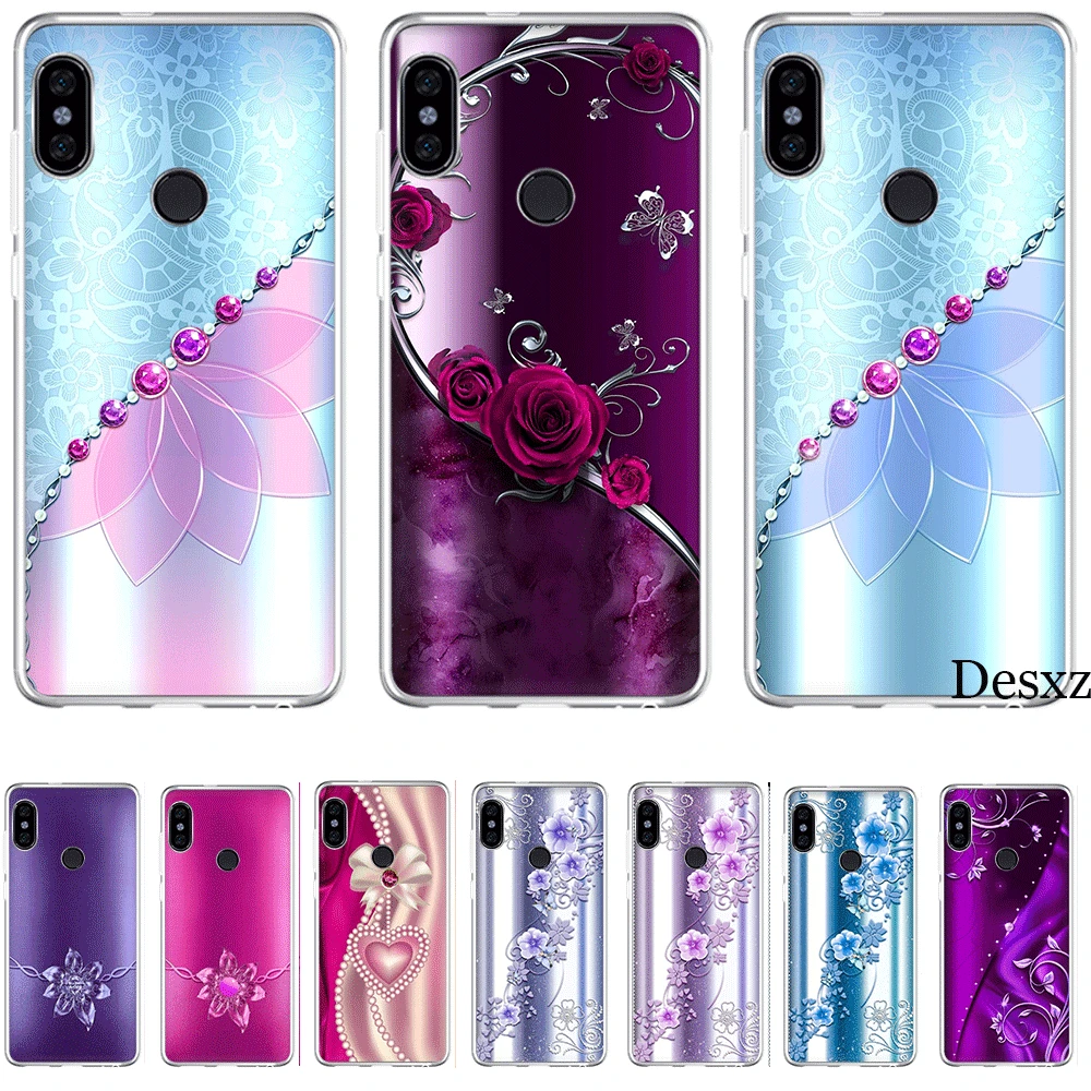 

Phone Case For Xiaomi Mi F1 9 9T MAX 3 A3 Pro CC9 CC9E 5 5S 6 Mix 2S 8 A1 A2 5X 6X Lite Hard Cover Crystal Rhinestone Flower