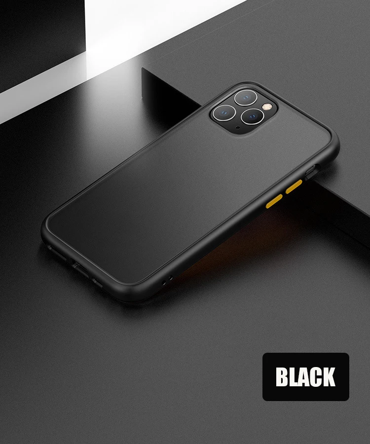 Черный Популярный цветной силиконовый чехол для телефона xiaomi 9Pro lite9T Redmi K20 note8Pro 7A8A K20, противоударный чехол с цветными кнопками, Матовые чехлы - Цвет: Черный