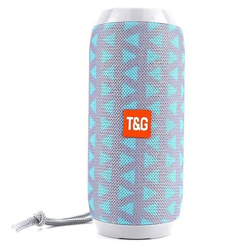 Grey HANTOPER Bluetooth Speaker Outdoor mini soundbar Waterproof Portable Wireless Column Loudspeaker with TF FM USB Aux for xiaomi - Цвет: Grey