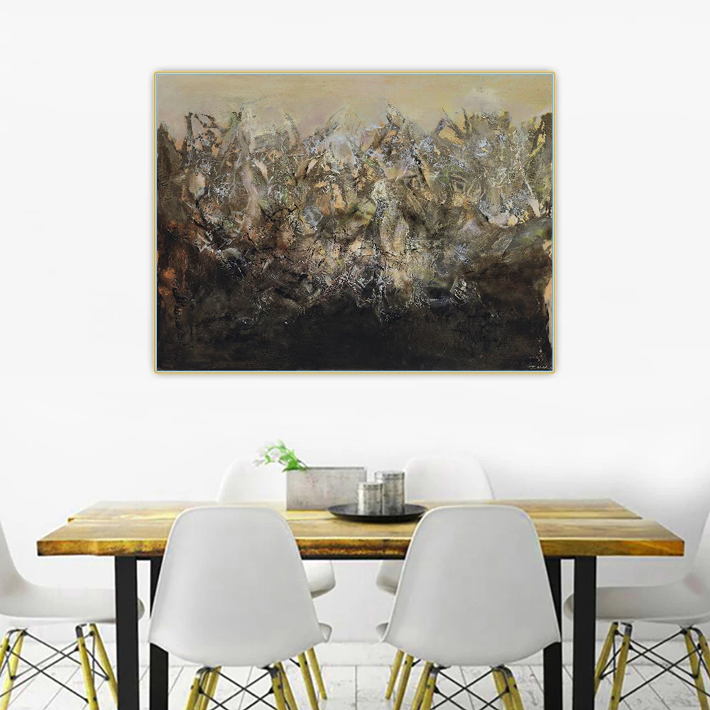 

Citon Zao Wou-Ki《Forest,21.03.96》Canvas Oil Painting Abstract Artwork Poster Picture Backdrop Modern Wall Decor Home Decoration