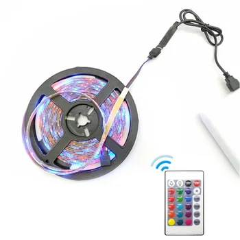 

USB SMD 2835 LED Strip 3/24 Key DC 5V Flexible Light 60LEDs 1M 2M 3M 4M 5M SMD 2835 Desktop Decor Screen TV Background Lighting