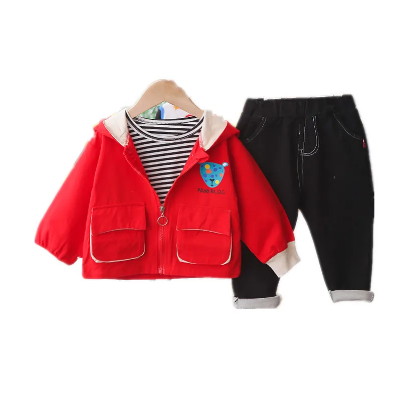 

Winter Baby Girl Clothes Children Cotton Boys Thicken Warm Hooded Coat+shirt + Pants 3Pcs/set Toddler Fashion Costume Kids Sets