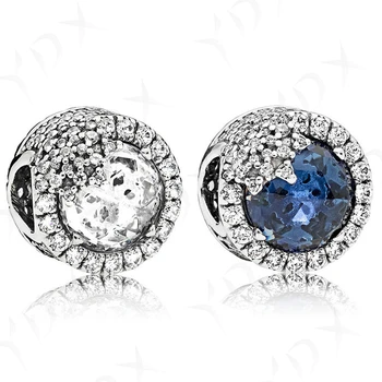 

YDX 925 Sterling Silver Bead Deep Sea Blue For DIY Charms Bracelets & Bangles