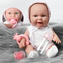 12 polegada diy lifelike bebe renascer boneca à prova dwaterproof água educação terno do bebê brinquedos adoráveis 30cm simulação de silicone macio bonecas recém-nascidos(China)