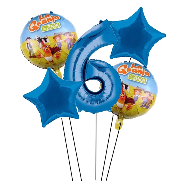 5 шт. надувные шары на тему фермы, размер 32 дюйма, шар с цифрами, 1 день рождения, Декор, игрушки для детей, вечерние товары для фермы