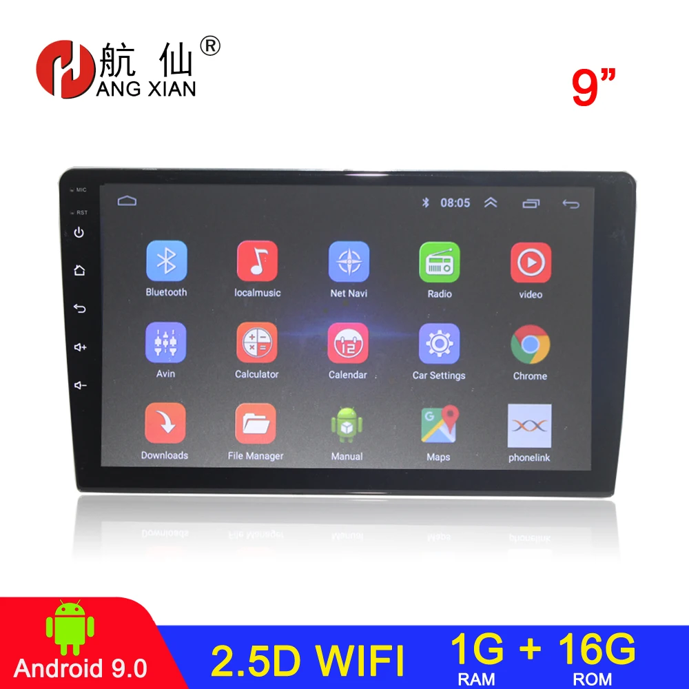 Повесить XIAN 2 din автомагнитола Универсальный android 9,0 автомобильный dvd плеер с gps-навигатором автомобильный аудио стерео 4G wifi авто радио 2G 32G - Цвет: 9 Wifi 1G 16G