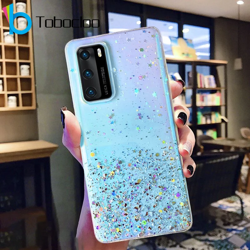Чехол с блестками для Samsung Galaxy A10 A20 A30 A40 A50 A50S A30S A70 A51 A71 M20 A6 J4 J6 Plus A7 2018 ТПУ |