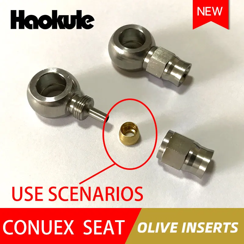 Haokule CONUEX SEAT оливковые вставки AN3/3AN AN4/4AN Hose End M10 * 1 0 тефлоновый шланг из ПТФЭ