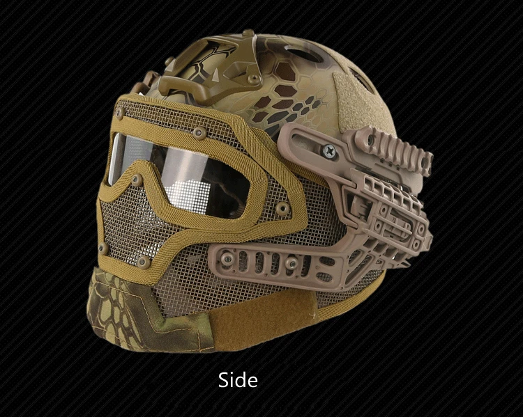 Полностью покрытый военный тактический шлем Amry страйкбол шлем маска очки Военная Охота Пейнтбол шлем для съемки защита головы