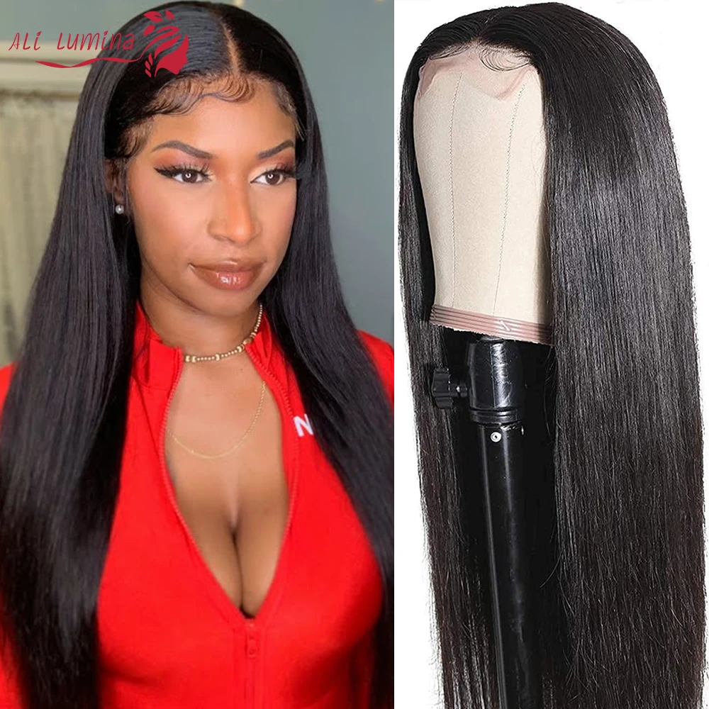 Human Hair Wigs Closure Wig Pre Plucked Mongolian Straight Hair With Baby Hair Lace Wig 30 Inch Wig Body Wave Wig Fast To USA