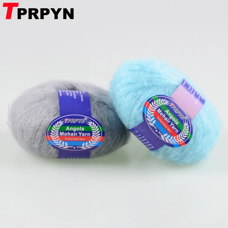 TPRPYN 2 шт. = 50 г Ангорская мохеровая пряжа для вязания шерсти Ланы мягкая плюшевая