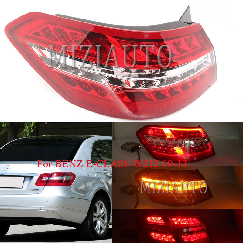 

MIZIAUTO Rear Tail Light For BENZ E-CLASS W212 09-13 Sedan LED red New Brake Light Rear Bumper Light Tail Stop Lamp Warning