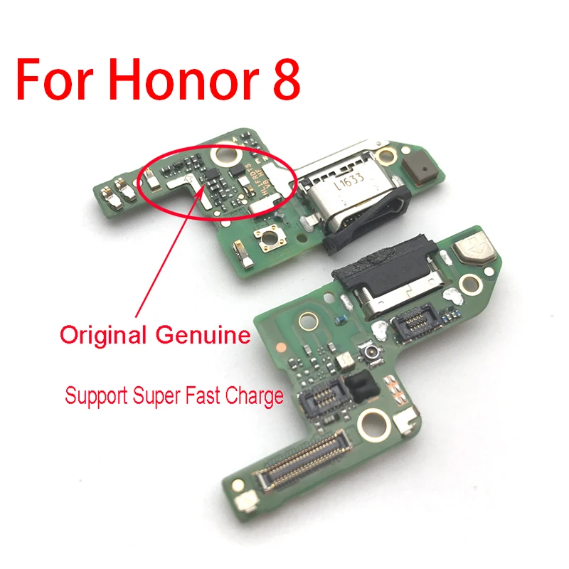 Honor 8 Original Док-разъем Micro USB зарядное устройство зарядный порт гибкий кабель плата для huawei Honor 8 9 Lite 8X Max 5X 5C запасные части - Цвет: Honor 8 Original